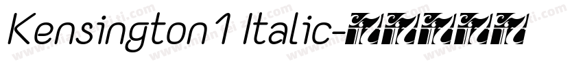 Kensington1 Italic字体转换
